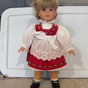 Classic Red and White Doll with Dress
